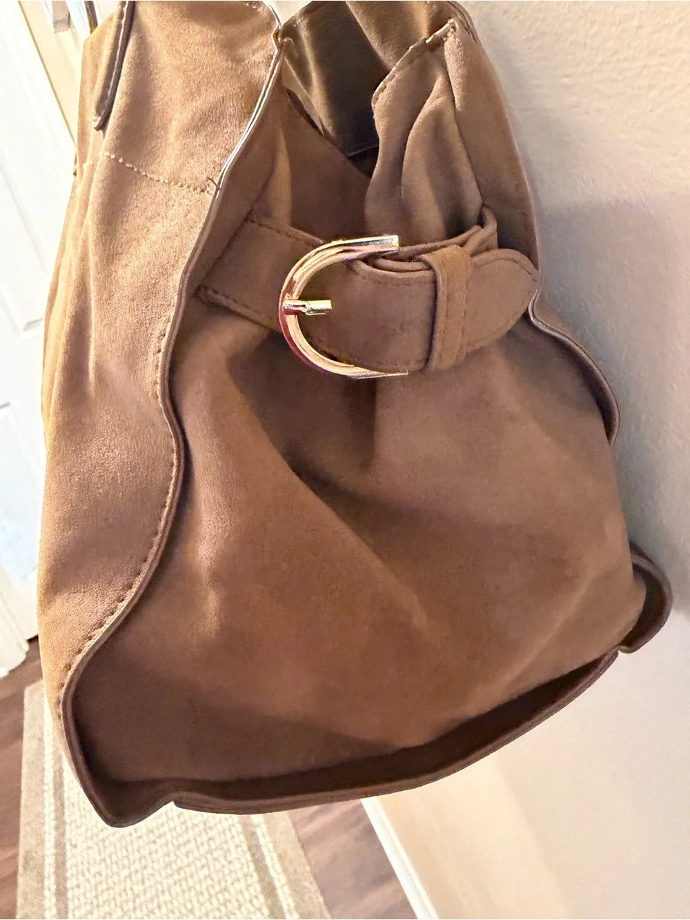 A New Day Faux Suede Tote Bag in Brown